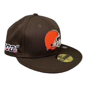New Era Cleveland Browns 59Fifty 100th Anniversary Patch Men's Sz 7-1/2